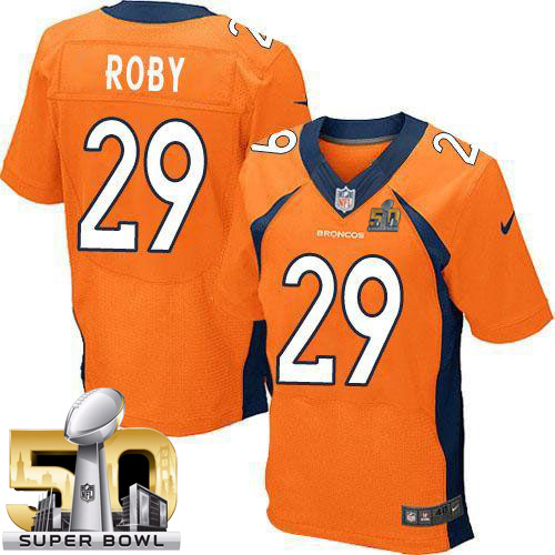 Nike Broncos #29 Bradley Roby Orange Team Color Super Bowl 50 Men's Stitched NFL New Elite Jersey